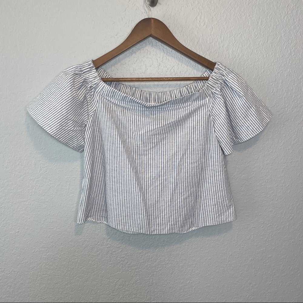 Missguided | Stripped‎ Off the Shoulder Top